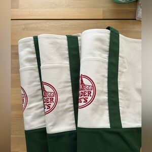 NWT 3 SET of Trader Joe's Green Large Canvas Totes